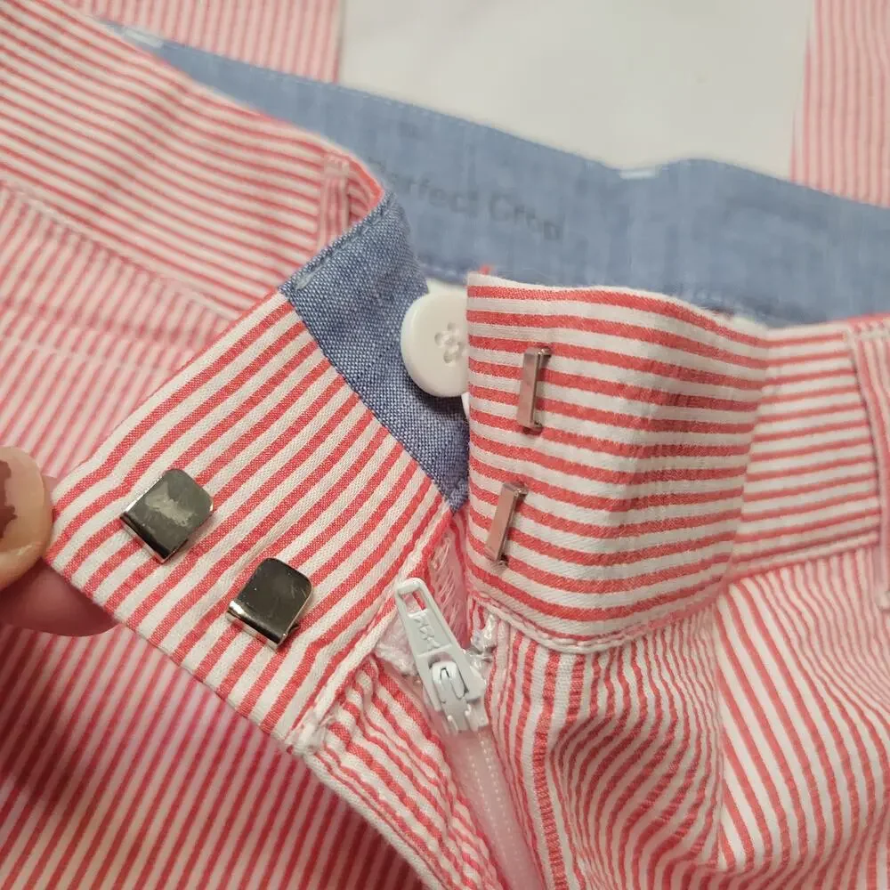 Talbots Red White Striped Perfect Crop Pants - Picture 4 of 5